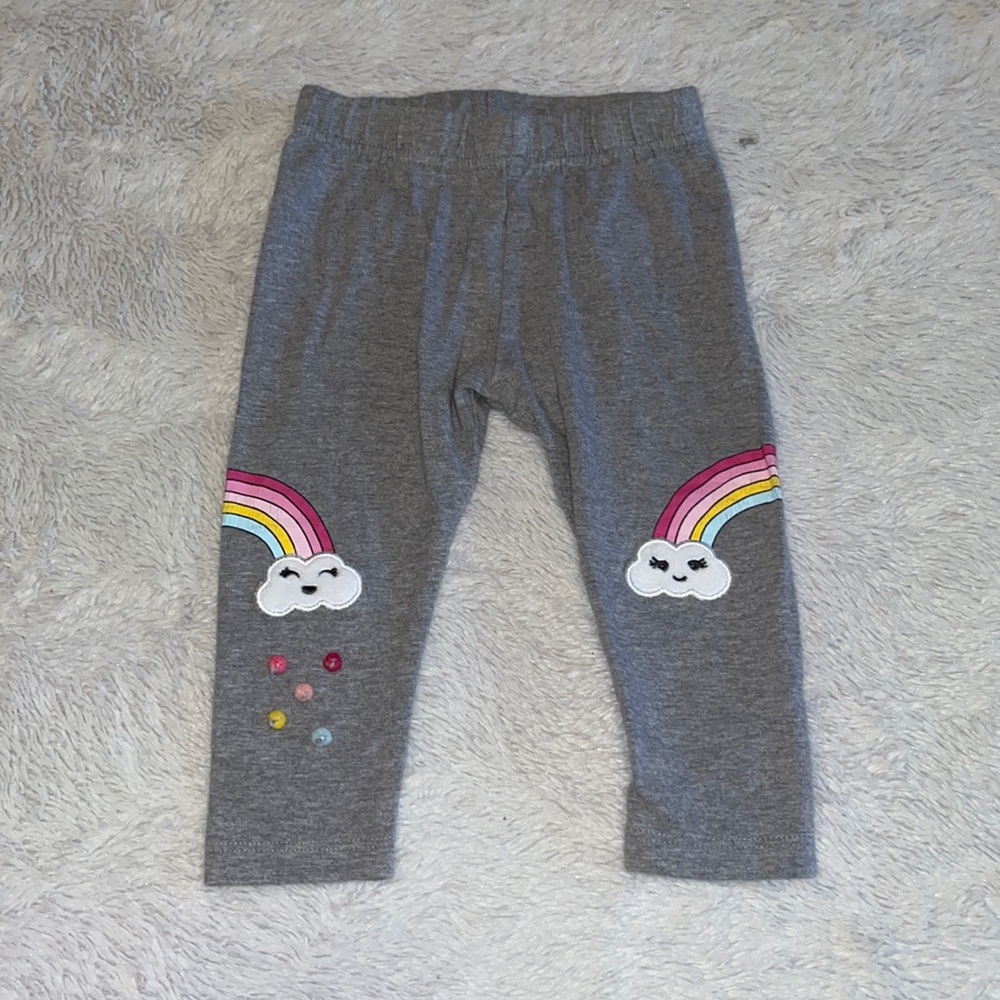 (3 for $10) George gray rainbow leggings 6-12 month baby girl clothing 🌈